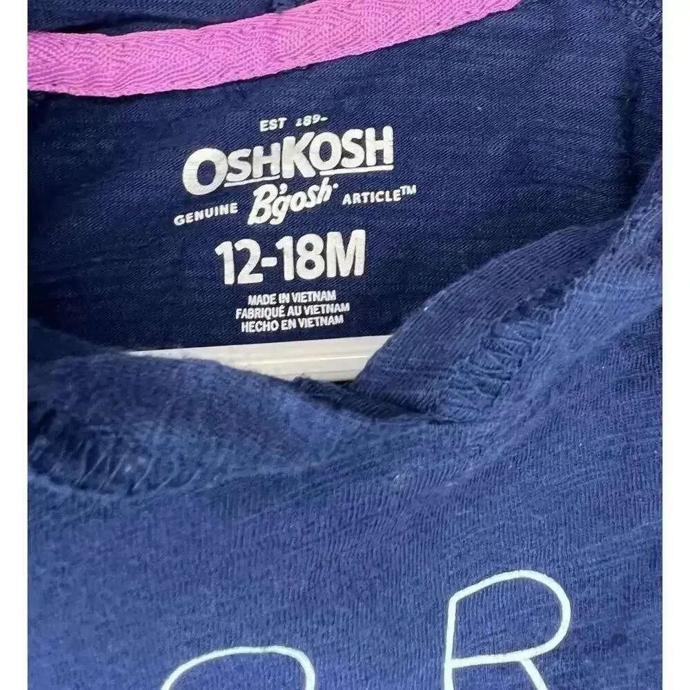 OshKosh B’gosh long sleeve hoodies toddler girls' Size 12-18 months
